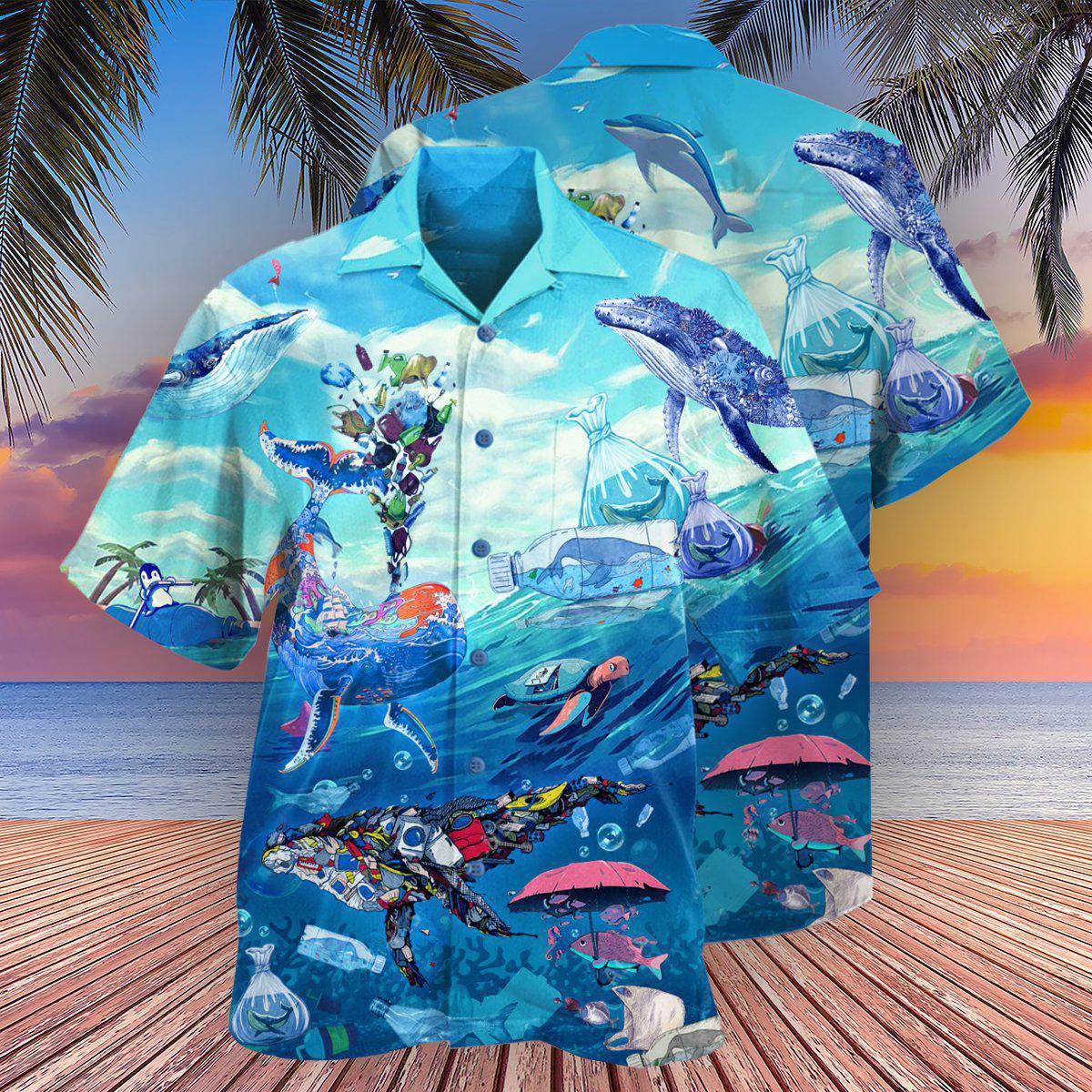 Ocean Save The Ocean - Hawaiian Shirt 