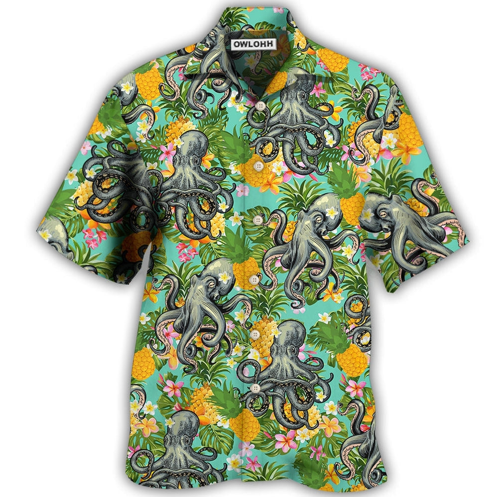 Hawaiian Shirt / Adults / S Octopus Tropical Peace Life Style - Hawaiian Shirt 