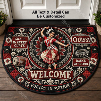 Odissi Personalized Half Round Mat | 5To9Vibe