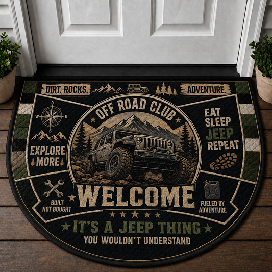 Off Road Club Welcome Mat - It's A Jeep Thing Outdoor Doormat - 5to9vibe