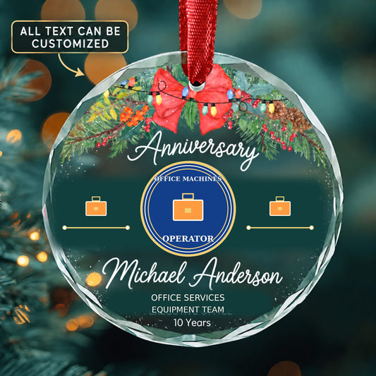 Office Machine Operators except Computer Personalized Glass Ornament | 5To9Vibe