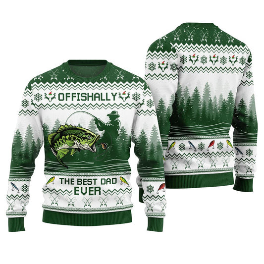 Offishally The Best Dad Ever Ugly Christmas Sweater
