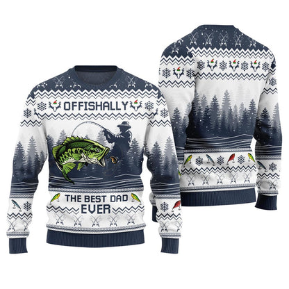 Offishally The Best Dad Ever Ugly Christmas Sweater