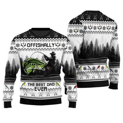 Offishally The Best Dad Ever Ugly Christmas Sweater