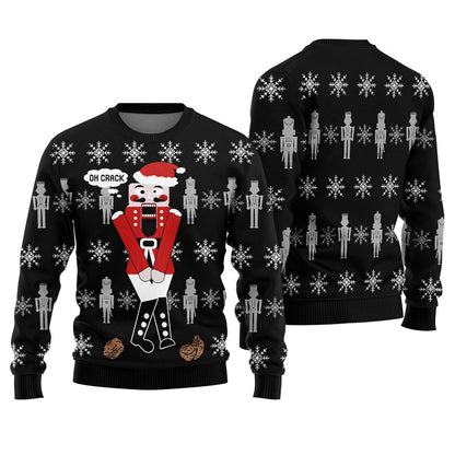 Oh Crack Nutcracker Ugly Christmas Sweater