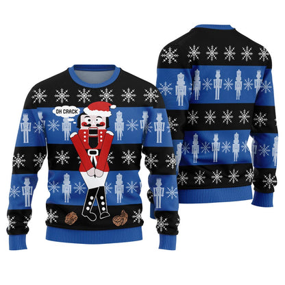 Oh Crack Nutcracker Ugly Christmas Sweater