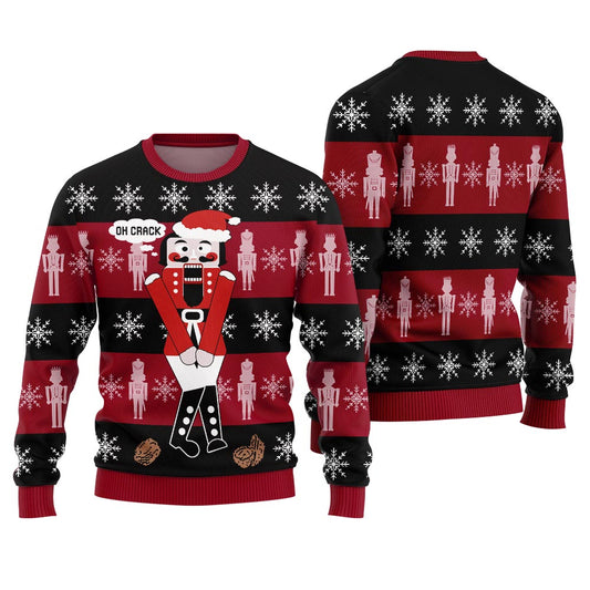 Oh Crack Nutcracker Ugly Christmas Sweater