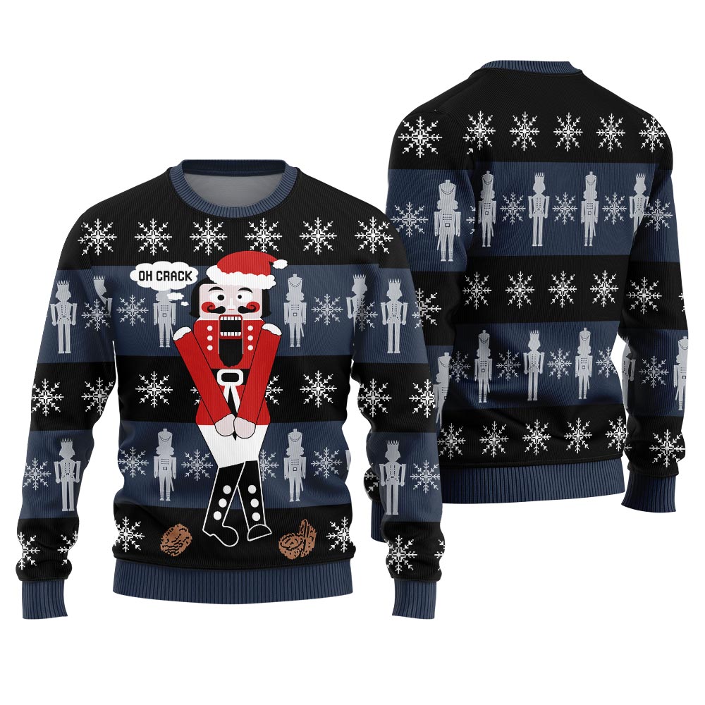 Oh Crack Nutcracker Ugly Christmas Sweater
