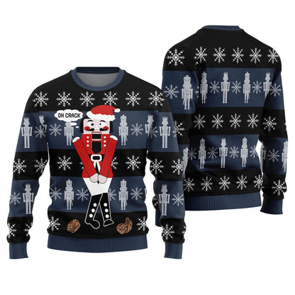 Oh Crack Nutcracker Ugly Christmas Sweater