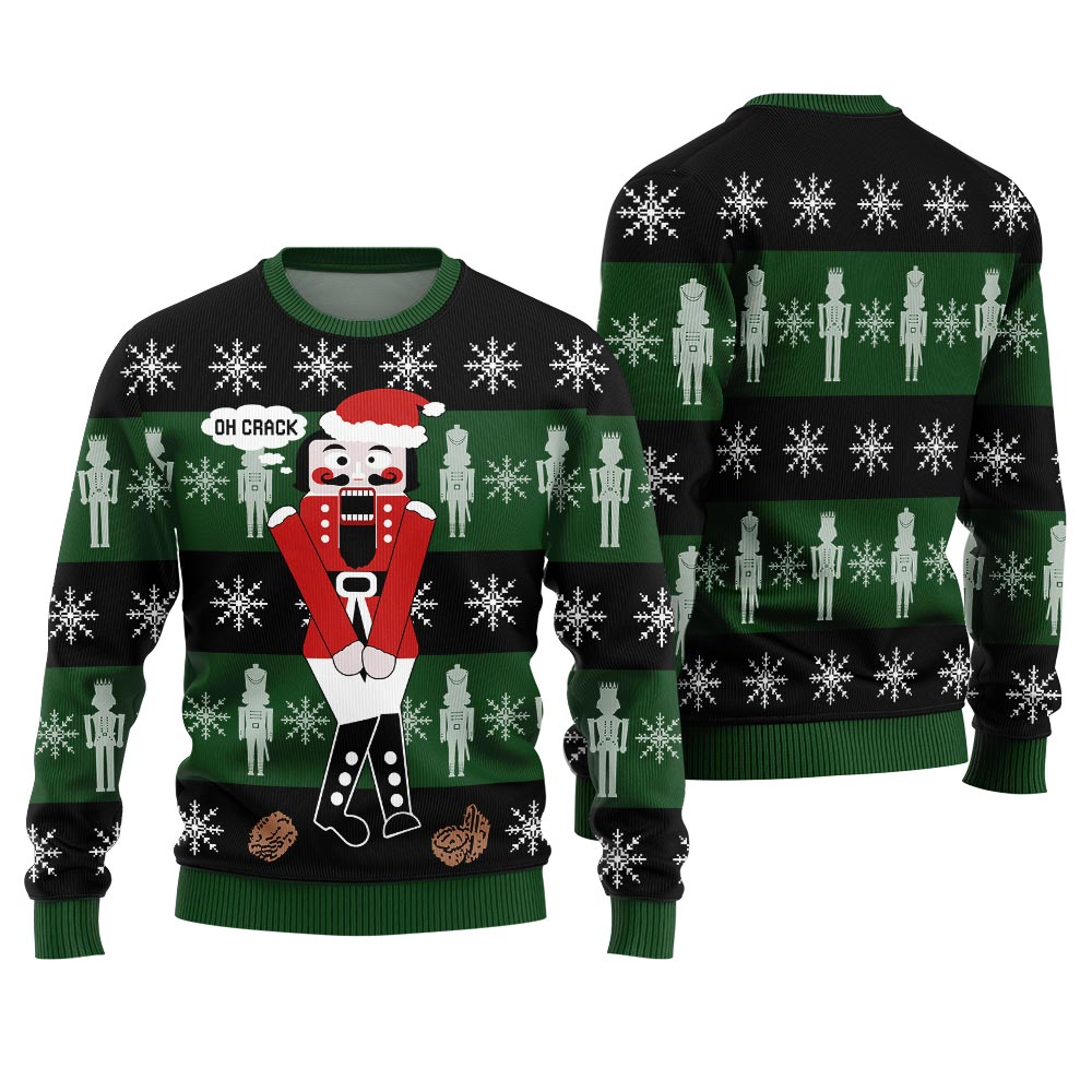 Oh Crack Nutcracker Ugly Christmas Sweater
