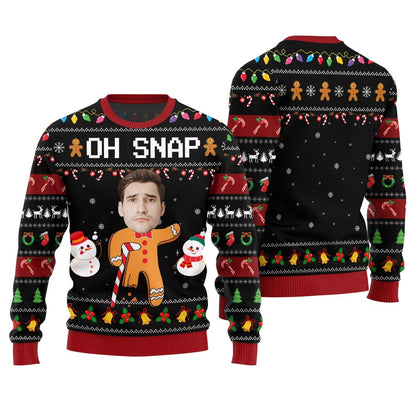 Oh Snap Custom Face Funny Ugly Sweater