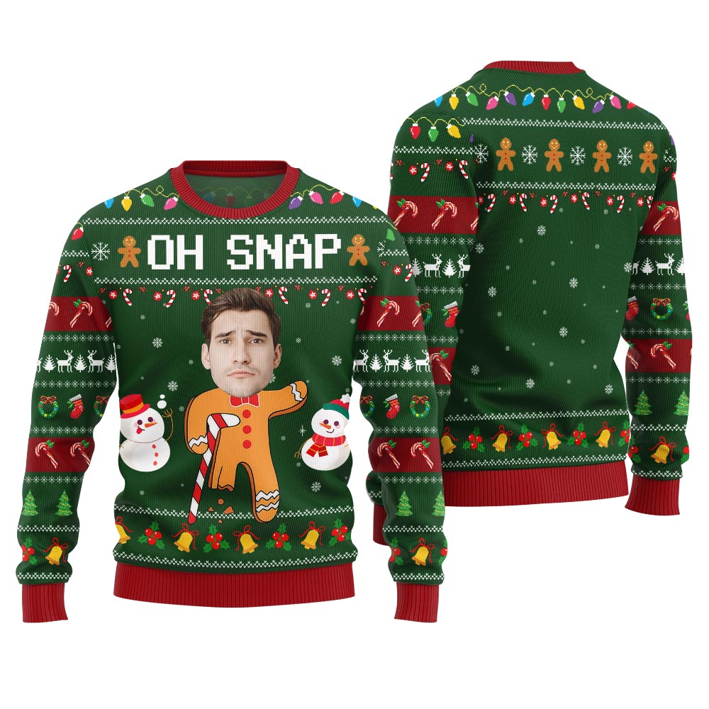 Oh Snap Custom Face Funny Ugly Sweater