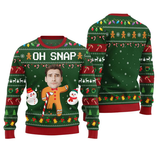 Oh Snap Custom Face Funny Ugly Sweater