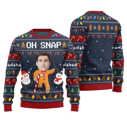 Oh Snap Custom Face Funny Ugly Sweater
