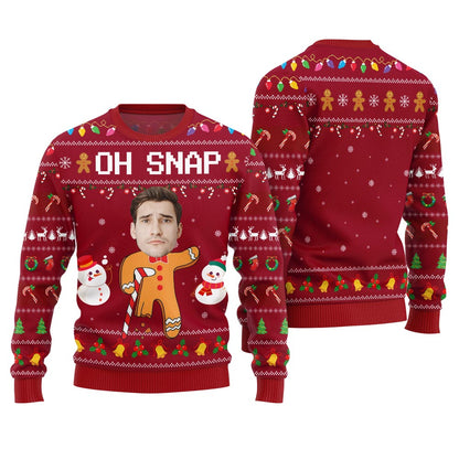 Oh Snap Custom Face Funny Ugly Sweater