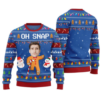 Oh Snap Custom Face Funny Ugly Sweater