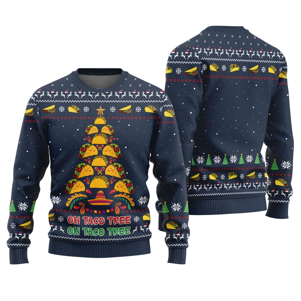 Oh Taco Tree Ugly Christmas Sweater