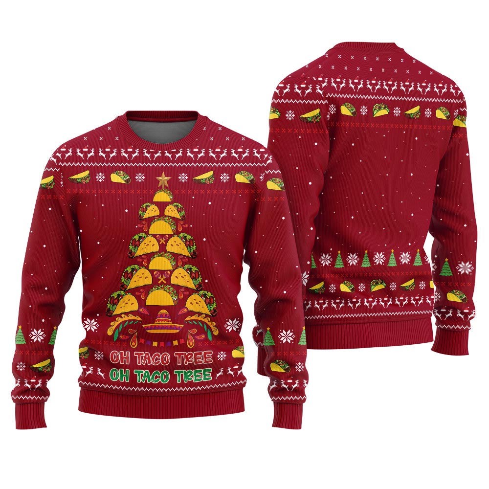 Oh Taco Tree Ugly Christmas Sweater