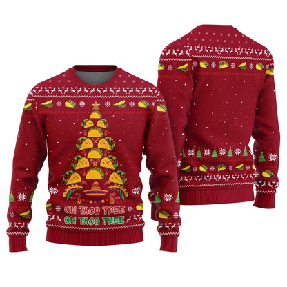 Oh Taco Tree Ugly Christmas Sweater