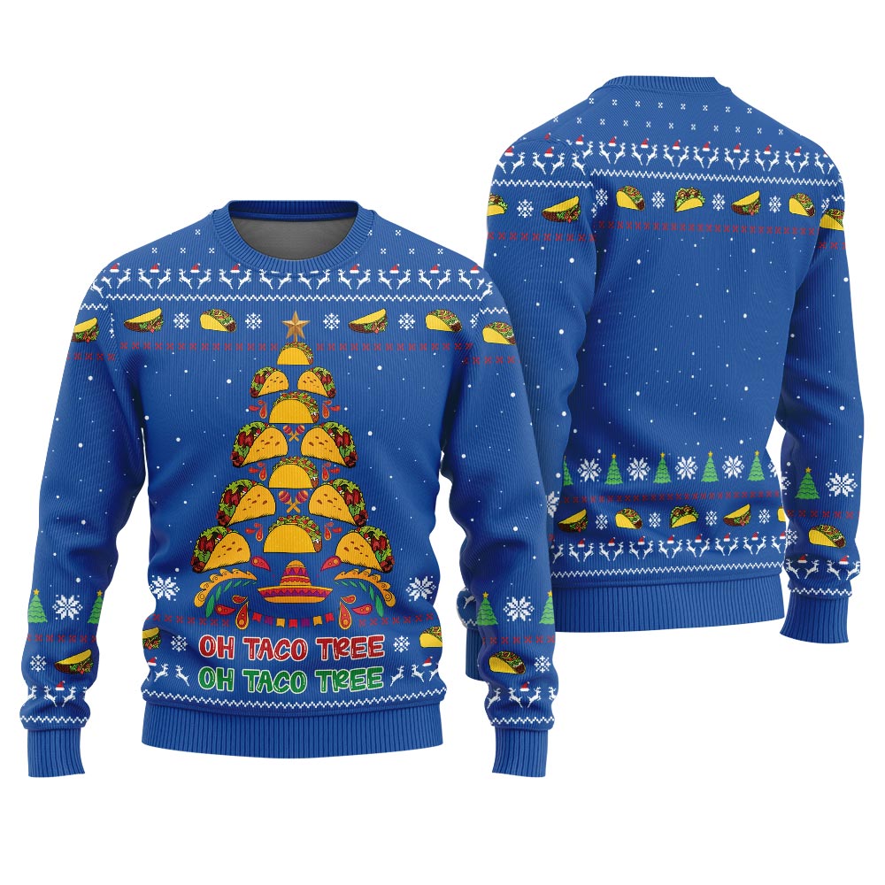 Oh Taco Tree Ugly Christmas Sweater