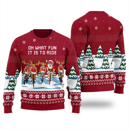 Santa Reindeer Marathon Men's Ugly Christmas Sweater