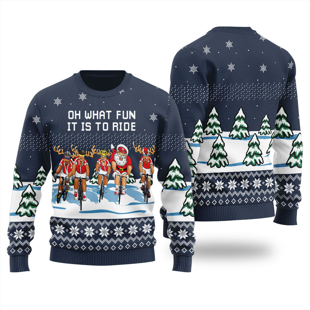 Santa Reindeer Marathon Men's Ugly Christmas Sweater