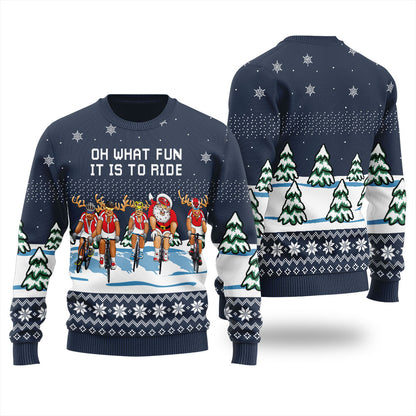 Santa Reindeer Marathon Men's Ugly Christmas Sweater