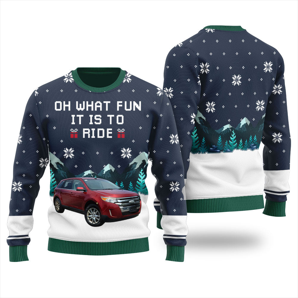 Oh Whats Fun It Is To Ride Custom Holiday Sweater Men's