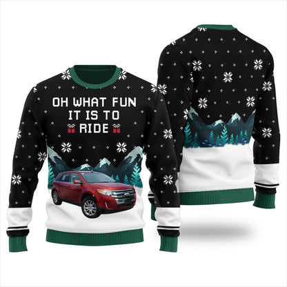 Oh Whats Fun It Is To Ride Personalized Ugly Sweater Women's