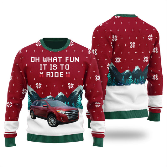 Oh Whats Fun It Is To Ride Personalized Ugly Sweater Women's