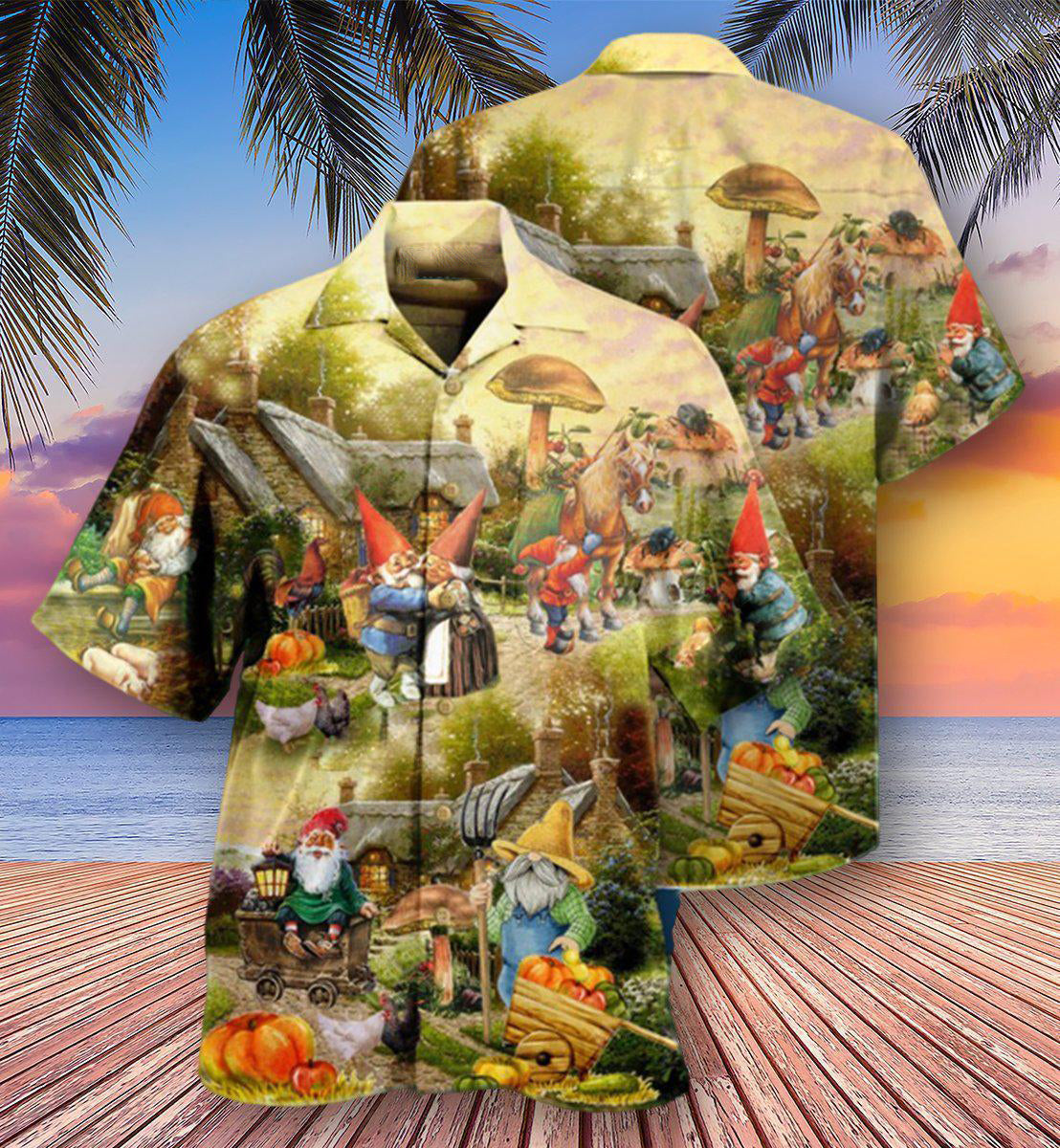 Gnome Farmer Oh Gnomes - Hawaiian Shirt 