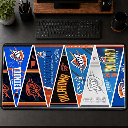 All Basketball Teams Vintage Pennant Anniversary For Fans Desk Mat Mouse Pad Trending - 5to9vibe