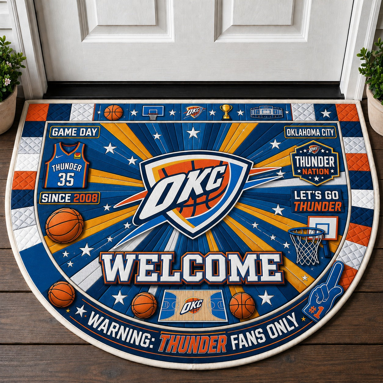 Basketball All Teams Custom Premium Welcome Mat – Personalized Baseball Doormat