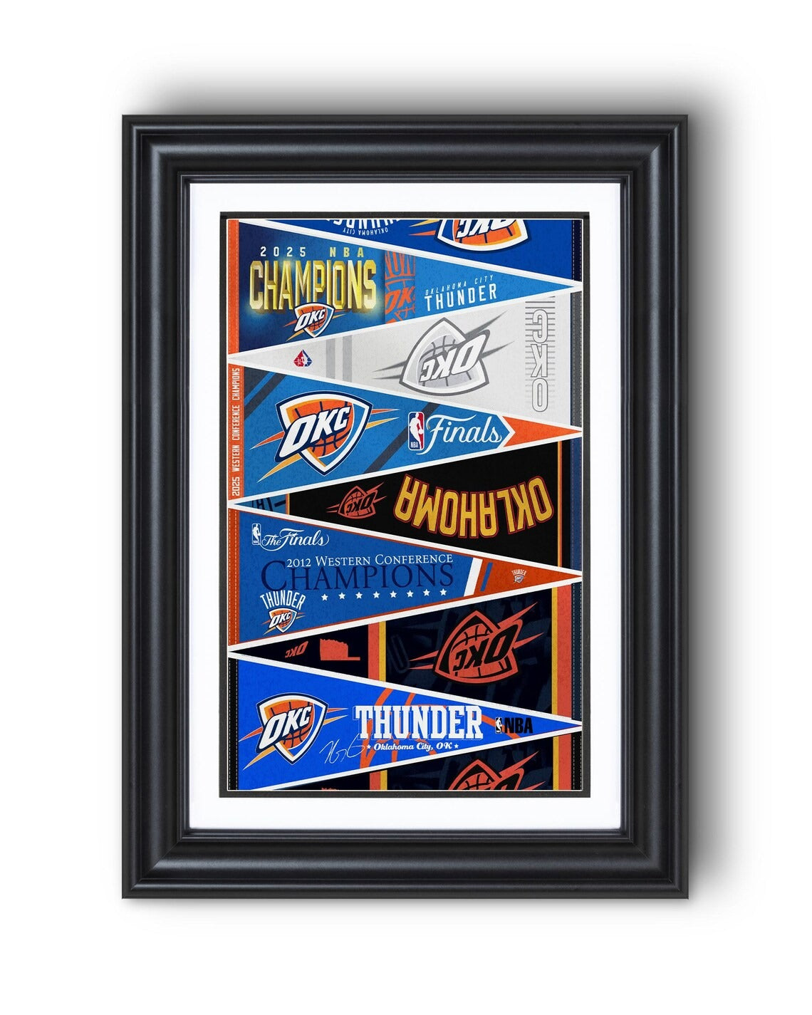 All Basketball Teams Vintage Pennant Anniversary For Fans No Frame Vertical Poster - 5to9vibe