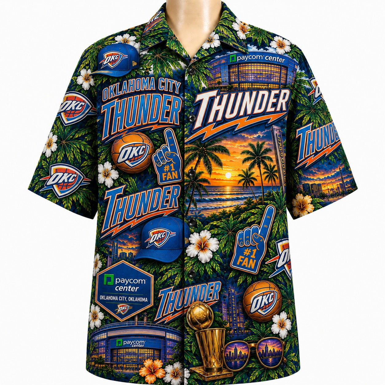 All Basketball Teams Tropical Sunset Paradise Pattern Vibe Summer Party Button-Up Unisex Hawaiian Shirt For Men and Women