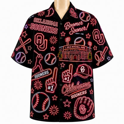 All Baseball College Teams Neon Viber Unisex Hawaiian Shirt For Men & Women