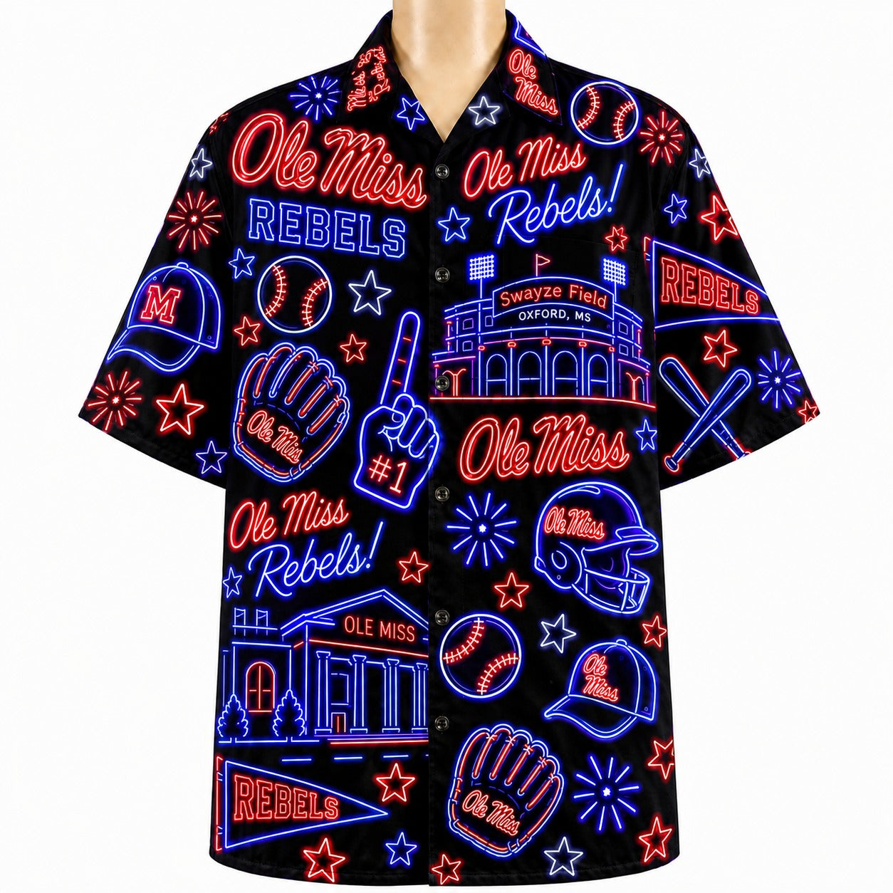 All College Basketball Teams Neon Viber Unisex Hawaiian Shirt For Men & Women