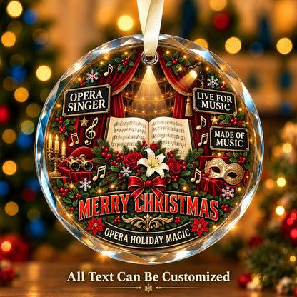 Opera Singer Personalized Glass Ornament | 5To9Vibe