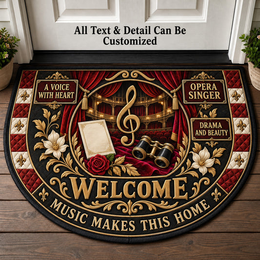 Opera Singer Personalized Half Round Mat | 5To9Vibe