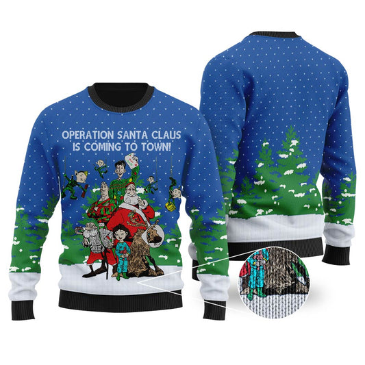 Operation Santa Claus Arthur Christmas Ugly Christmas Sweater Royal