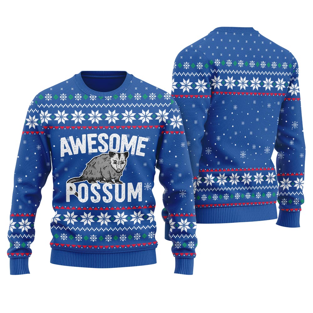 Opossum Animal Lover Xmas Gift Women's Ugly Sweater