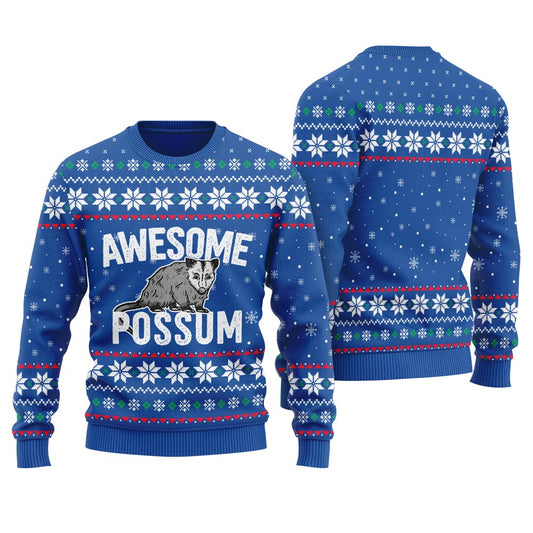 Opossum Animal Lover Xmas Gift Women's Ugly Sweater