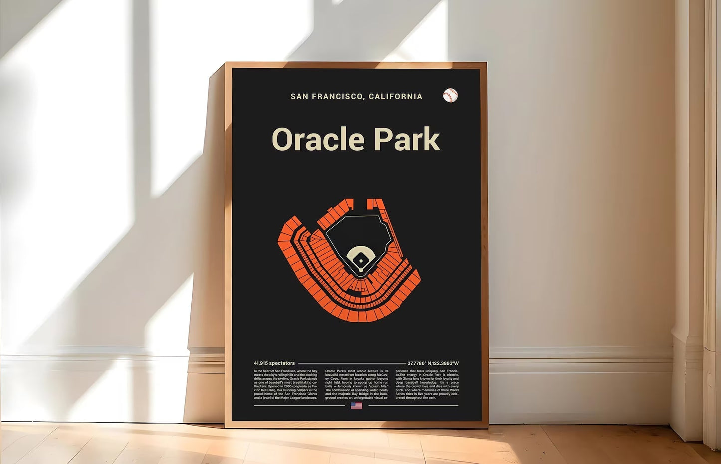 Baseball Stadium Seating Chart - Vertical Poster - 5to9vibe