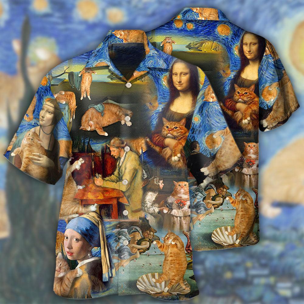 Cat Lover Art - Hawaiian Shirt 