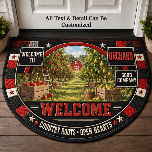 Orchard Personalized Half Round Mat | 5To9Vibe