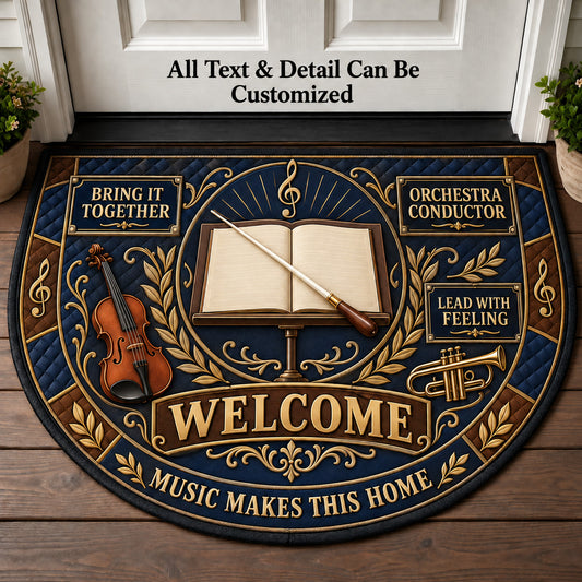Orchestra Conductor Personalized Half Round Mat | 5To9Vibe