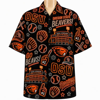 All Baseball College Teams Neon Viber Unisex Hawaiian Shirt For Men & Women