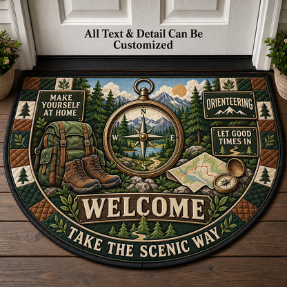 Orienteering Personalized Half Round Mat | 5To9Vibe