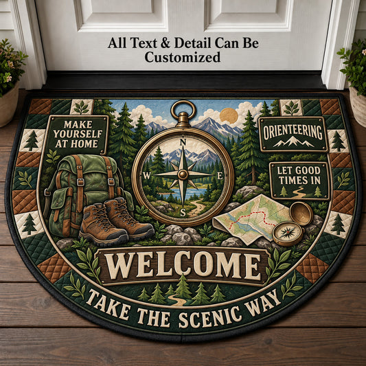Orienteering Personalized Half Round Mat | 5To9Vibe
