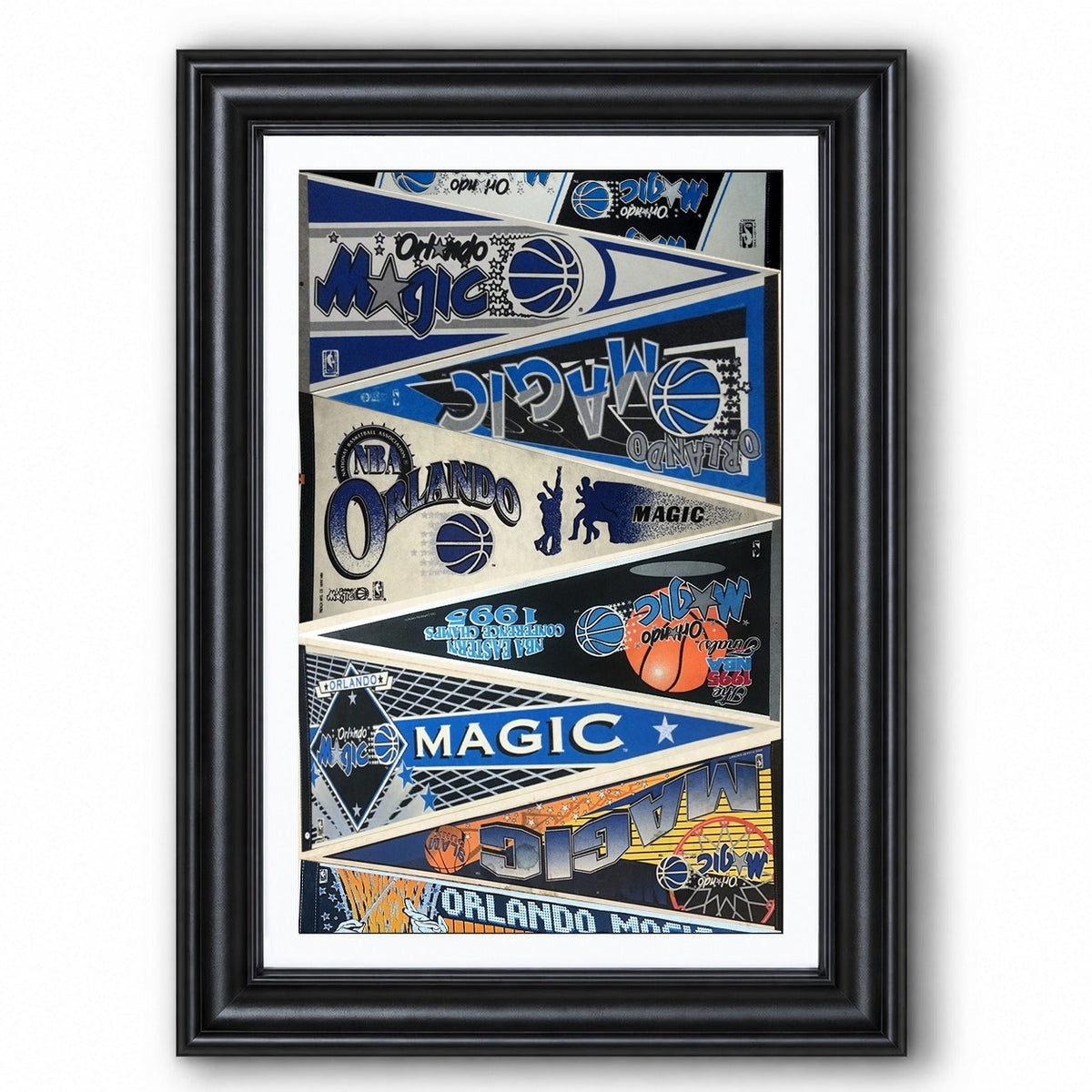 All Basketball Teams Vintage Pennant Anniversary For Fans No Frame Vertical Poster - 5to9vibe